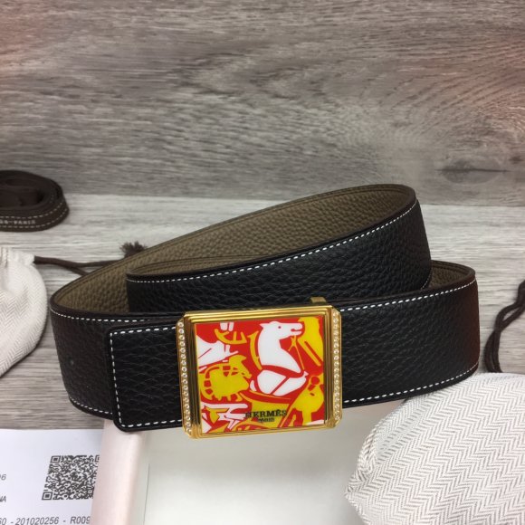 Hermes Мужской двусторонний ремень 3.8см. RE_3105HE1