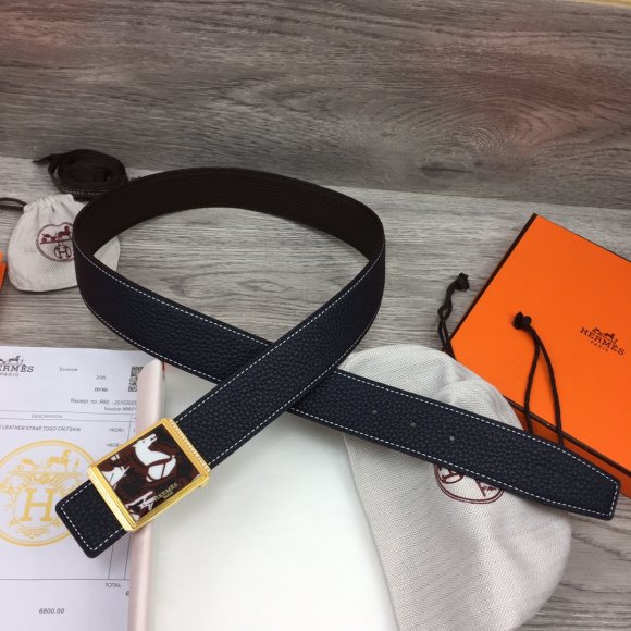 Hermes Мужской двусторонний ремень 3.8см. RE_3105HE1
