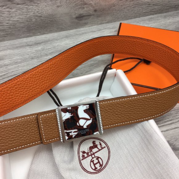 Hermes Мужской двусторонний ремень 3.8см. RE_3105HE1