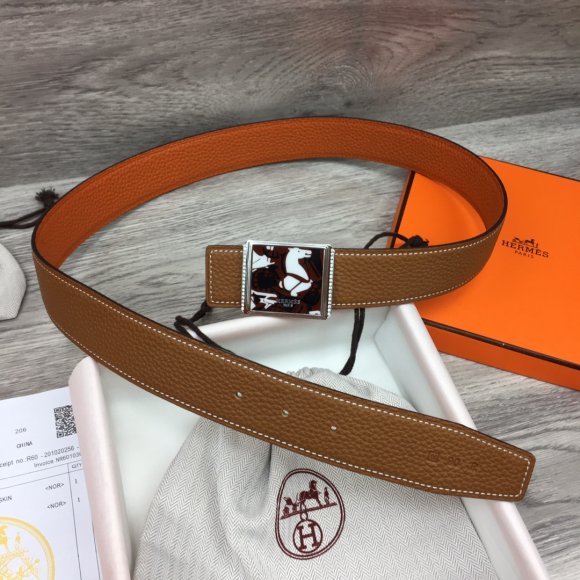 Hermes Мужской двусторонний ремень 3.8см. RE_3105HE1