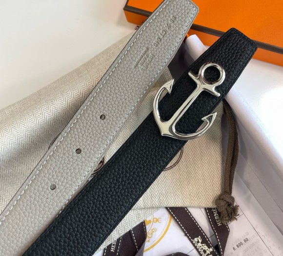 Hermes Мужской двусторонний ремень 3.2см. RE_1005HE6