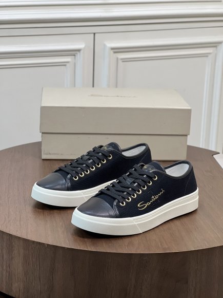 Santoni - Мужские кеды кроссовки BL_1408SA1 Santoni - Мужские кеды кроссовки BL_1408SA1