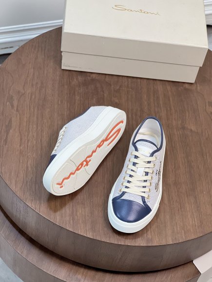 Santoni - Мужские кеды кроссовки BL_1408SA1 Santoni - Мужские кеды кроссовки BL_1408SA1