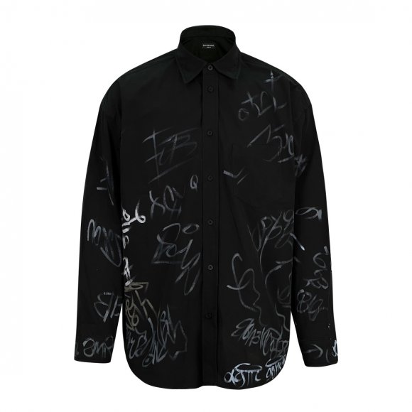 Balenciaga Graffiti - Мужская рубашка C1_1406BA3 Balenciaga Graffiti - Мужская рубашка C1_1406BA3