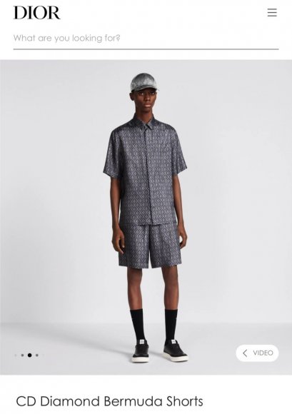 Dior Diamond - Мужской костюм рубашка шорты TJ_1903DI3