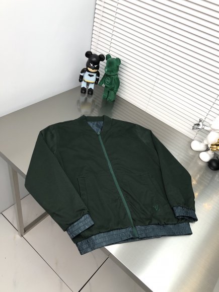 Louis Vuitton - Мужская двухсторонняя куртка ветровка бомбер DZ_0205LV3