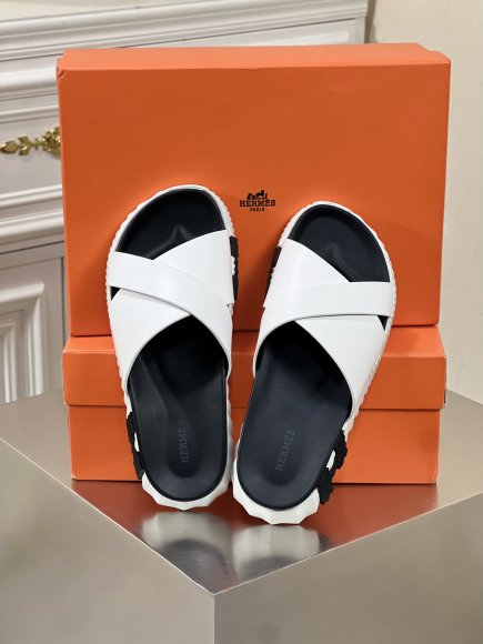 Hermes - Мужские шлепанцы сланцы BL_2405HE3 Hermes - Мужские шлепанцы сланцы BL_2405HE3