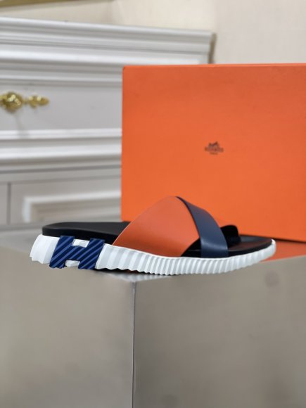 Hermes - Мужские шлепанцы сланцы BL_2405HE3 Hermes - Мужские шлепанцы сланцы BL_2405HE3