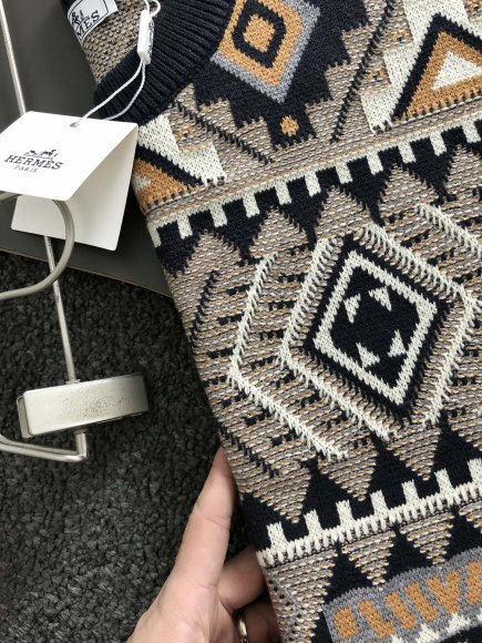 Hermes - Мужская утепленная кофта свитер DF_1511HE11 Hermes - Мужская утепленная кофта свитер DF_1511HE11