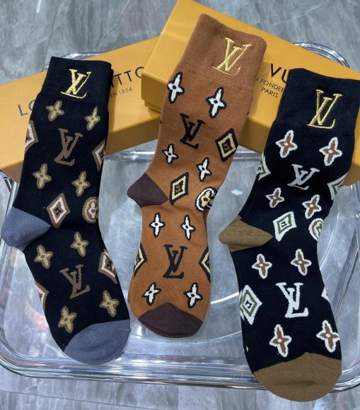 Louis Vuitton носки комплект 3 пары AC_0502LV6 Louis Vuitton носки комплект 3 пары AC_0502LV6