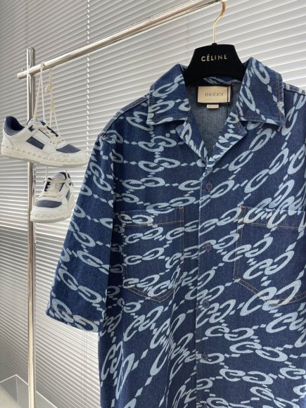 Gucci - Мужская джинсовая рубашка TJ_0204GU4 Gucci - Мужская джинсовая рубашка TJ_0204GU4