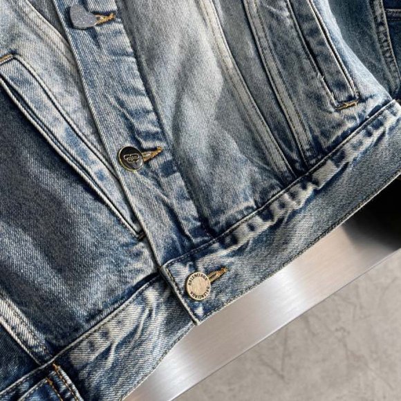 Balenciaga - Женская джинсовая рубашка куртка AH_0701BA9 Balenciaga - Женская джинсовая рубашка куртка AH_0701BA9