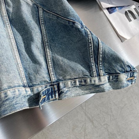 Balenciaga - Женская джинсовая рубашка куртка AH_0701BA9 Balenciaga - Женская джинсовая рубашка куртка AH_0701BA9