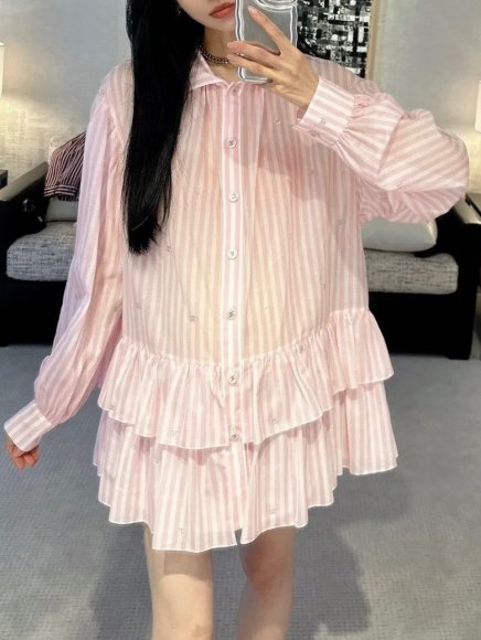 Chanel - Женская рубашка туника платье 3D_2007CH6