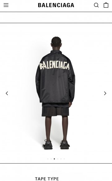 Balenciaga Tape Type - Мужская куртка ветровка TI_2908BA8
