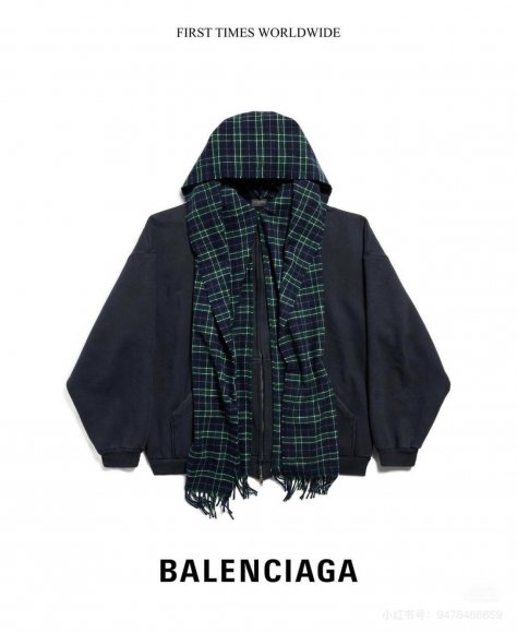 Balenciaga - Мужская кофта толстовка с шарфом TJ_2310BA9