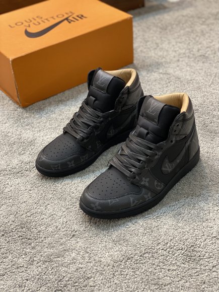 Louis Vuitton & Nike Air Jordan 1 Low - Мужские кроссовки ботинки A1_0411LV1