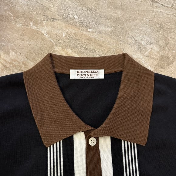 Brunello Cucinelli - Мужская трикотажная футболка майка поло MI_0404BC6 Brunello Cucinelli - Мужская трикотажная футболка майка поло MI_0404BC6