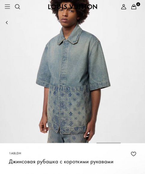 Louis Vuitton - Мужская джинсовая рубашка жакет TJ_2207LV1 Louis Vuitton - Мужская джинсовая рубашка жакет TJ_2207LV1