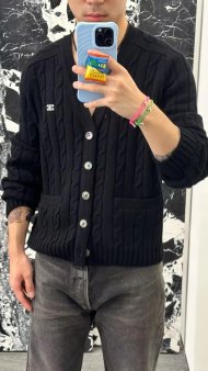 Celine - Мужская шерстяная кофта свитер кардиган DZ_2111CE1 Celine - Мужская шерстяная кофта свитер кардиган DZ_2111CE1