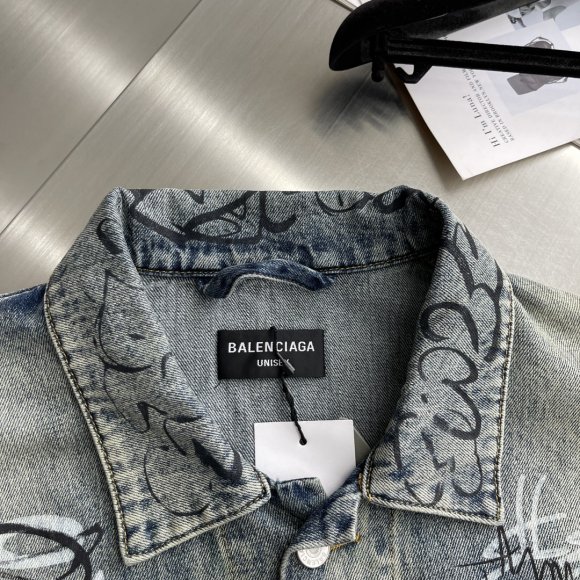 Balenciaga - Мужская джинсовая рубашка куртка AH_2309BA3