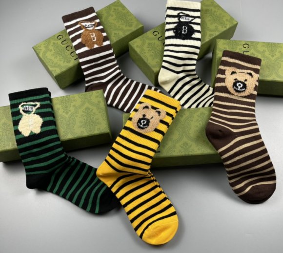 Gucci носки комплект 5 пар AC_0502GU17 Gucci носки комплект 5 пар AC_0502GU17