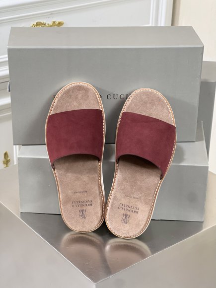 Brunello Cucinelli Urban - Мужские шлепанцы сланцы BL_1203BC4 Brunello Cucinelli Urban - Мужские шлепанцы сланцы BL_1203BC4