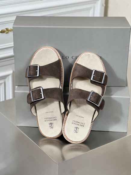 Brunello Cucinelli Urban - Мужские шлепанцы сланцы BL_1203BC5