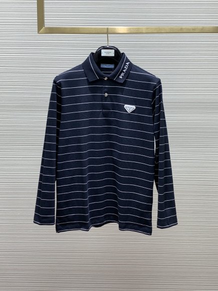 Prada - Мужская кофта лонгслив поло TI_0608PR1