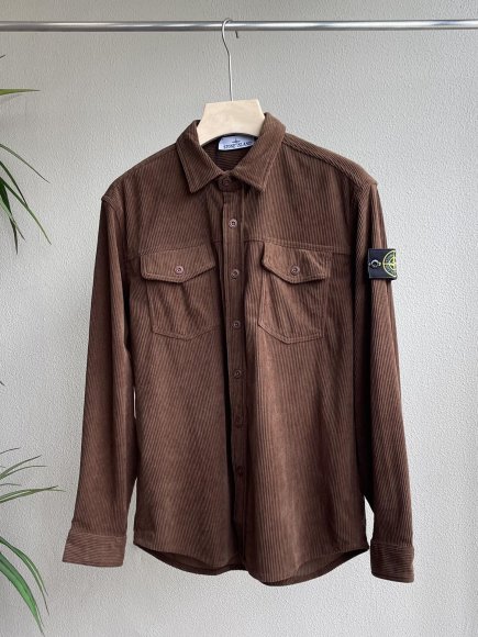 Stone Island - Мужская вельветовая рубашка жакет SI_1309SI1