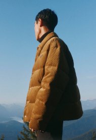 Prada - Мужская вельветовая куртка пуховик TJ_0612PR9 Prada - Мужская вельветовая куртка пуховик TJ_0612PR9