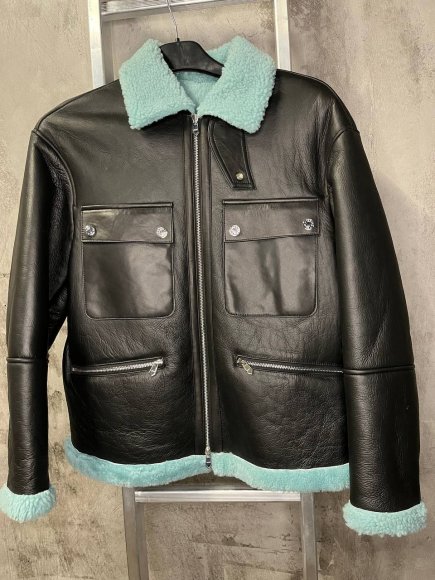 Hermes Мужская кожаная куртка S3D_1901HE12