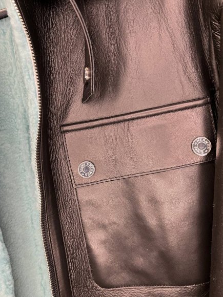 Hermes Мужская кожаная куртка S3D_1901HE12