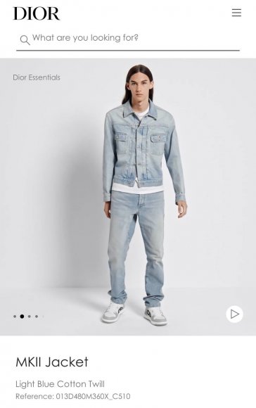 Dior МКII - Мужская джинсовая рубашка куртка DZ_2208DI5