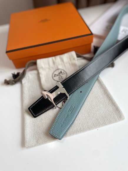 Hermes Мужской двусторонний ремень 3.2см. RE_0905HE1 Hermes Мужской двусторонний ремень 3.2см. RE_0905HE1