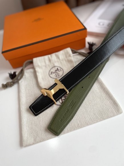 Hermes Мужской двусторонний ремень 3.2см. RE_0905HE1 Hermes Мужской двусторонний ремень 3.2см. RE_0905HE1