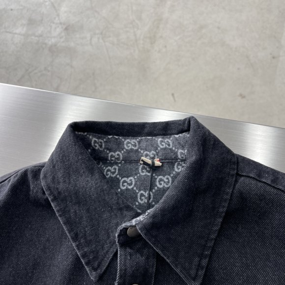 Gucci - Мужская двусторонняя шерстяная джинсовая рубашка куртка TJ_3010GU1