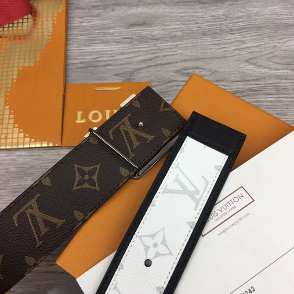 Louis Vuitton Мужской двусторонний ремень 4.0см RE_0207LV1