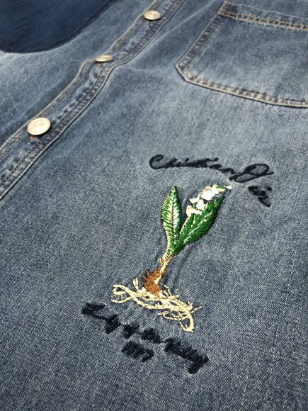 Dior - Мужская джинсовая рубашка куртка DZ_1208DI3 Dior - Мужская джинсовая рубашка куртка DZ_1208DI3