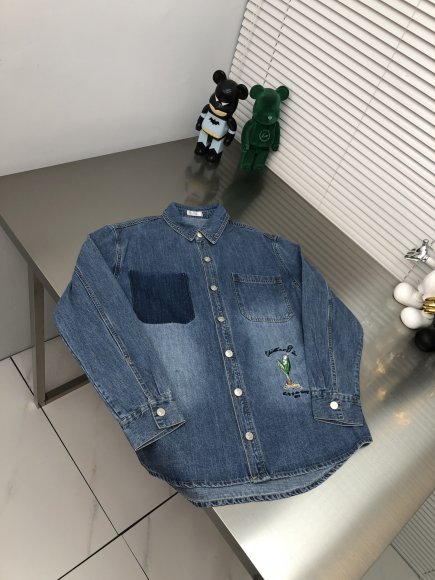 Dior - Мужская джинсовая рубашка куртка DZ_1208DI3 Dior - Мужская джинсовая рубашка куртка DZ_1208DI3