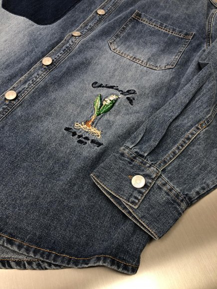 Dior - Мужская джинсовая рубашка куртка DZ_1208DI3 Dior - Мужская джинсовая рубашка куртка DZ_1208DI3