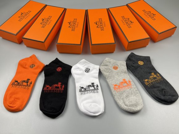 Hermes носки комплект 5 пар AC_1705HE3 Hermes носки комплект 5 пар AC_1705HE3