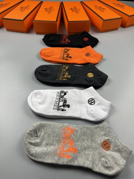 Hermes носки комплект 5 пар AC_1705HE3 Hermes носки комплект 5 пар AC_1705HE3