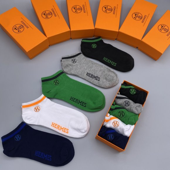 Hermes носки комплект 5 пар AC_1705HE3 Hermes носки комплект 5 пар AC_1705HE3