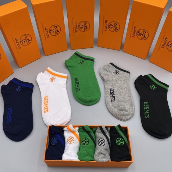 Hermes носки комплект 5 пар AC_1705HE3 Hermes носки комплект 5 пар AC_1705HE3