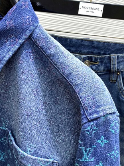 Louis Vuitton - Мужская джинсовая рубашка TI_3008LV5 Louis Vuitton - Мужская джинсовая рубашка TI_3008LV5