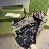 Gucci - Шелково шерстяной шарф палантин JX_2909GU2