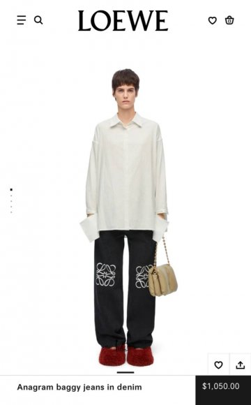 Loewe Anagram - Женские штаны джинсы TJ_0406LO3 Loewe Anagram - Женские штаны джинсы TJ_0406LO3