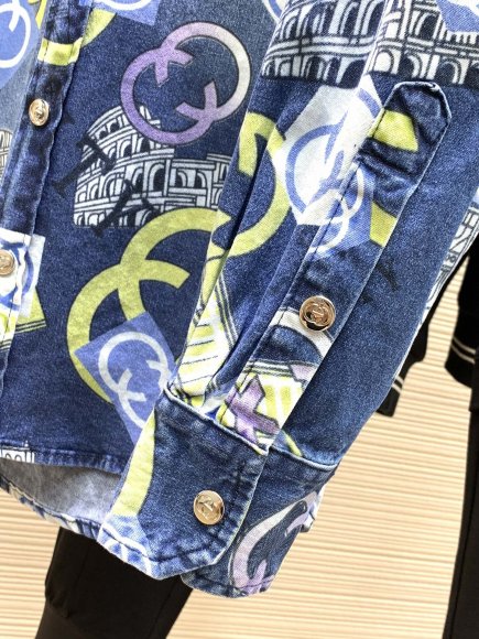 Gucci - Мужская джинсовая рубашка TI_3008GU6 Gucci - Мужская джинсовая рубашка TI_3008GU6