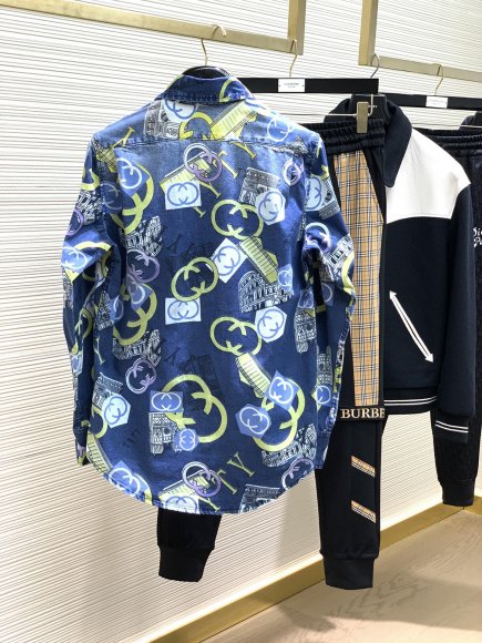 Gucci - Мужская джинсовая рубашка TI_3008GU6 Gucci - Мужская джинсовая рубашка TI_3008GU6